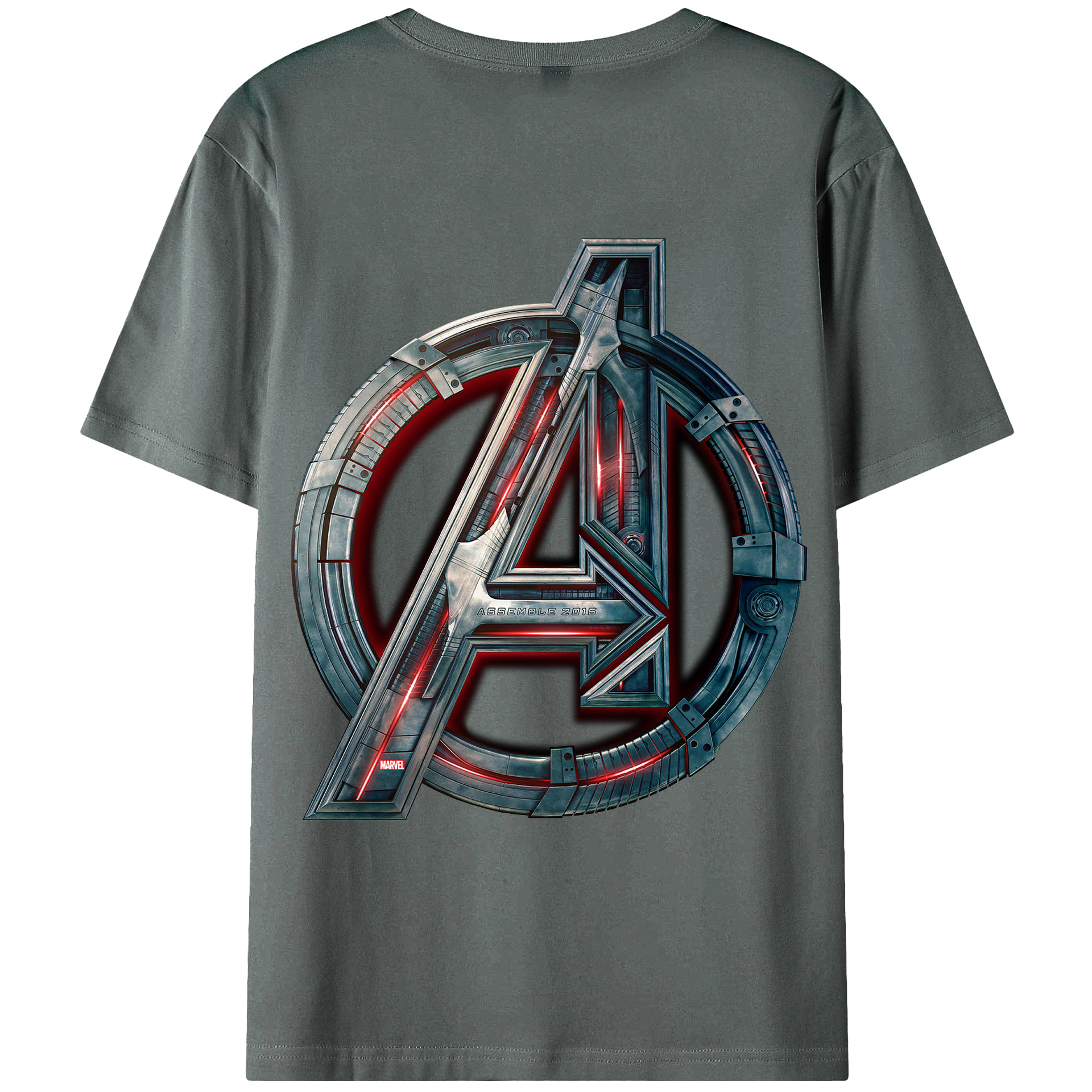 （画像用） アベンジャーズ The Avengers 綿100％ メンズ半袖Tシャツ（バックプリント） 通気性
